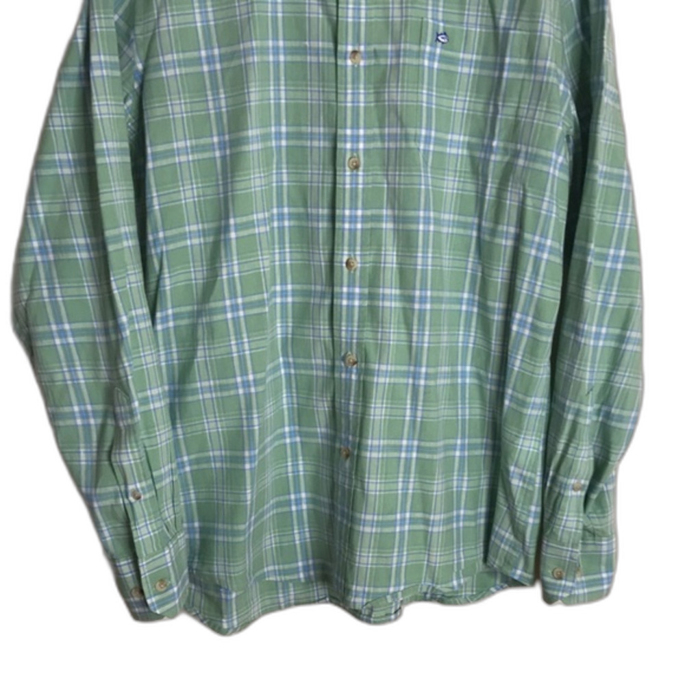 Southern tide mens plaid linen cotton long sleeve button down trim for shirt L - Picture 3 of 10